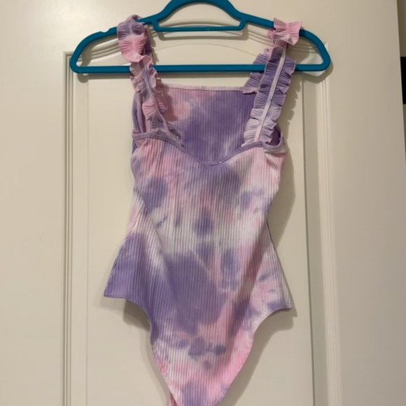 NWT Pink, Purple, and White Tie Dye Bodysuit - Picture 2 of 2